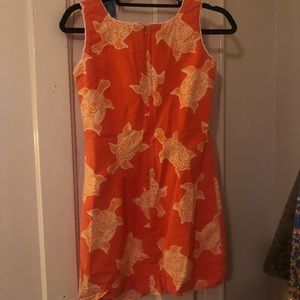 Lily Pulitzer Orange Turtle Dress